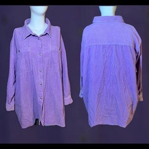 Purple Corduroy Button Up